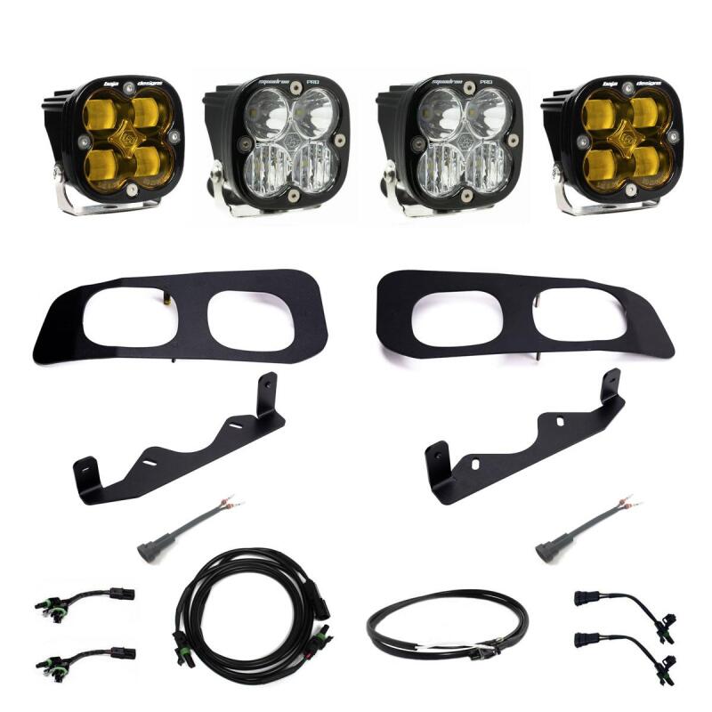 Ford F250 Super Duty Light Bar Kit - Baja Designs - Squadron SAE/Pro - Clear - `23-`27